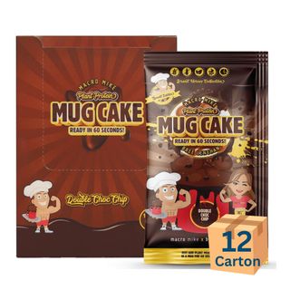 Macro Mike Double Chocolate Mug Cake 50g 12 Pack Carton