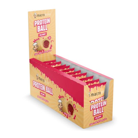 Macro Mike Jam Donut Protein Ball 40G 12 Pack Carton