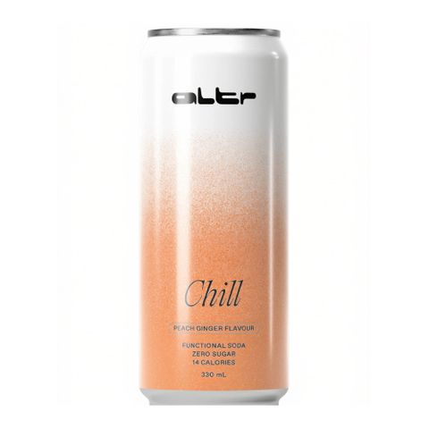 Altr Soda Chill Peach Ginger 330ml 24 Pack