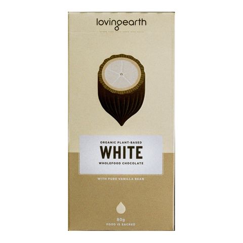 [] Loving Earth White Chocolate Bar - 80g (Refrigerated)