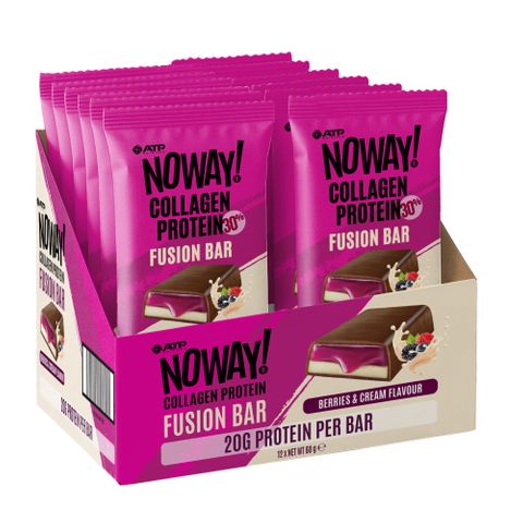 ATP Science Collagen Fusion Bar Berries and Cream 60G 12 Pack