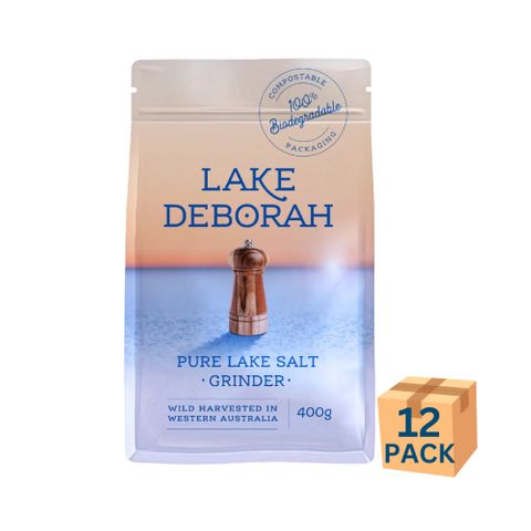 Lake Deborah Pure Lake Salt Grinder 400g 12 Pack CTN
