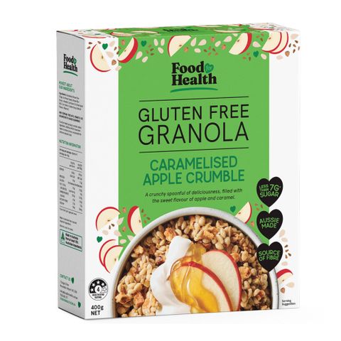 Food for Health GF Granola Apple Crumble 400g 6 Pack CTN