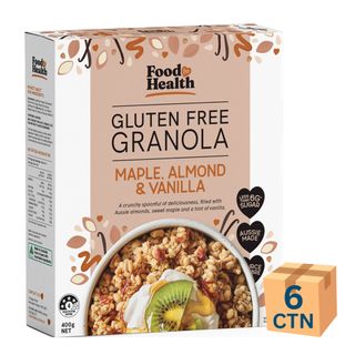 Food for Health GF Granola Maple Almond Vanilla 400g 6 Pack CTN
