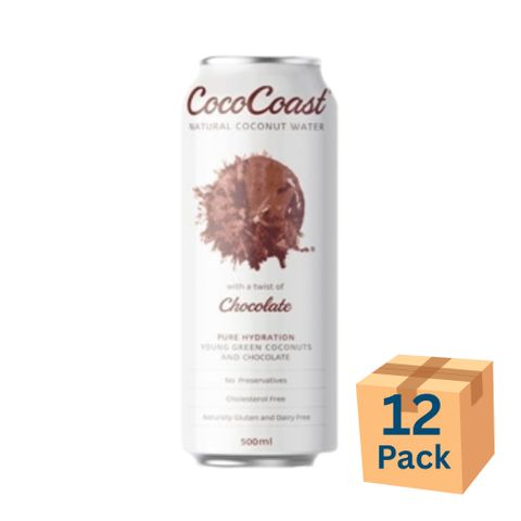 Coco Coast Coconut Water Chocolate 500ml 12 Pack