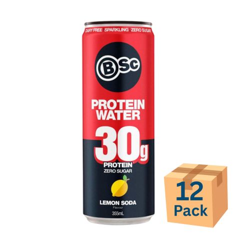 Body Science Protein Water Lemon Soda 355ml 12 Pack