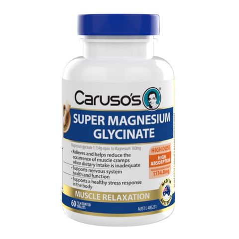 Carusos Natural Health Super Magnesium Glycinate 60T