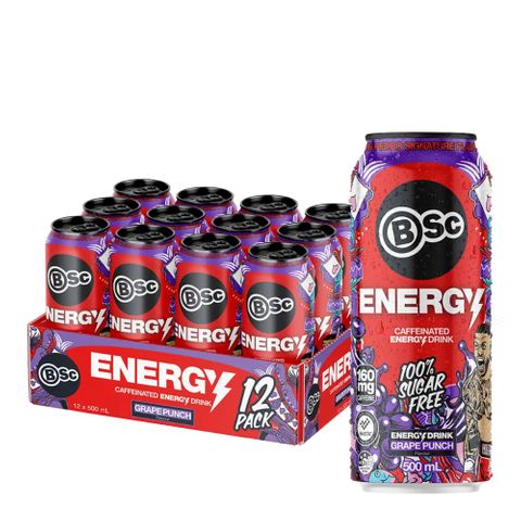 Body Science Energy Drink Grape 500ml 12 Pack