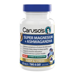 Carusos Natural Health Super Magnesium Ashwagandha 42 Tablets