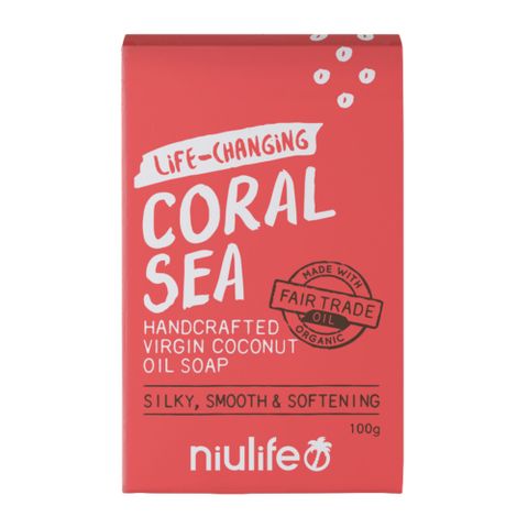 Niulife Coconut Oil Soap Coral Sea 100g