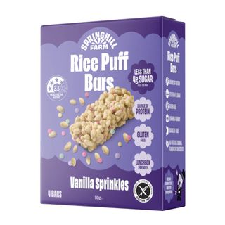 [] Springhill Farm Rice Puff Lunch Box Snack Bars Vanilla 80G (Refrigerated)