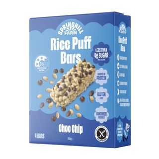 [] Springhill Farm Rice Puff Lunch Box Snack Bars Choc Chip 80g (Refrigerated)
