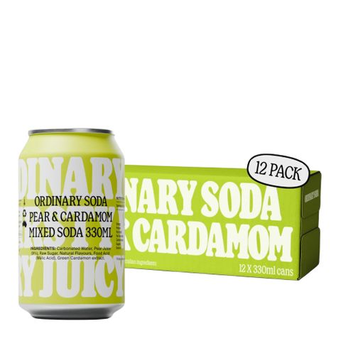 Ordinary Soda Pear Cardamom 330ml 12 Pack