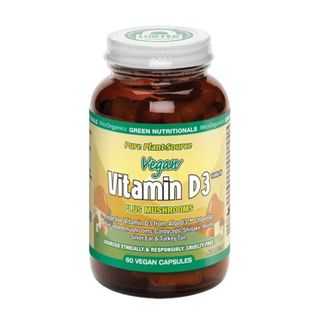 Green Nutritionals Vegan D3 1000IU Mushrooms 60C