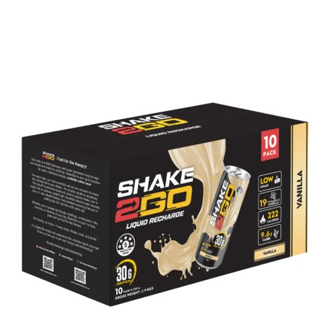 Shake 2 Go Vanilla 350ml - 10 Pack Ctn
