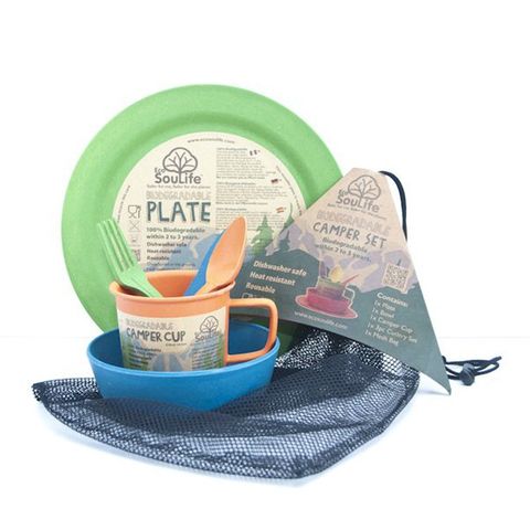 (Product is Deleted) EcoSouLife Bamboo Camper Set Large 7PC - Aussie
