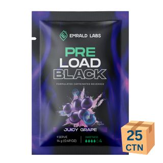 Emrald labs Pre Black Grape Single Srv 25 Pack Carton