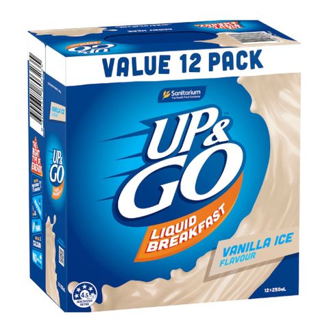 Sanitarium Liquid Breakfast Vanilla Ice 250ml 12 Pack Carton