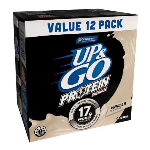 Sanitarium Protein Energise Vanilla 250ml 12 Pack Carton