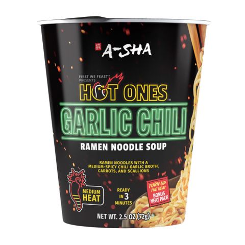 Hot Ones Cup Noodles Garlic Chili 72g 6 Pack Carton