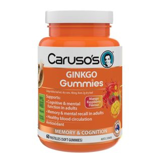 Carusos Natural Health Ginkgo Gummies 60 Pastilles