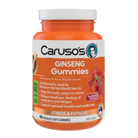 Carusos Natural Health Ginseng Gummies 60 Pastilles