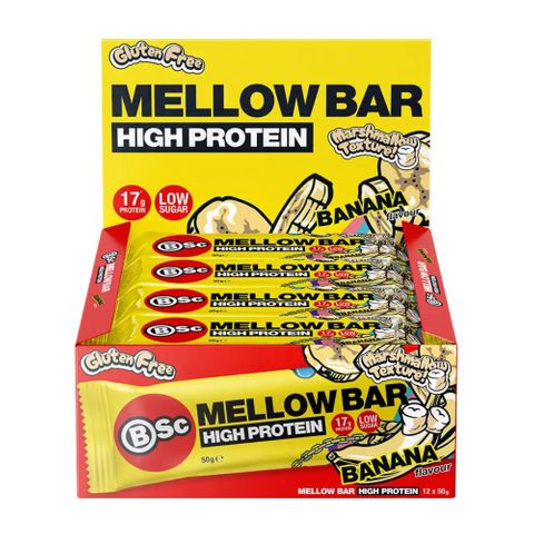 Body Science Protein Mellow Bar Banana 50g 12 Pack