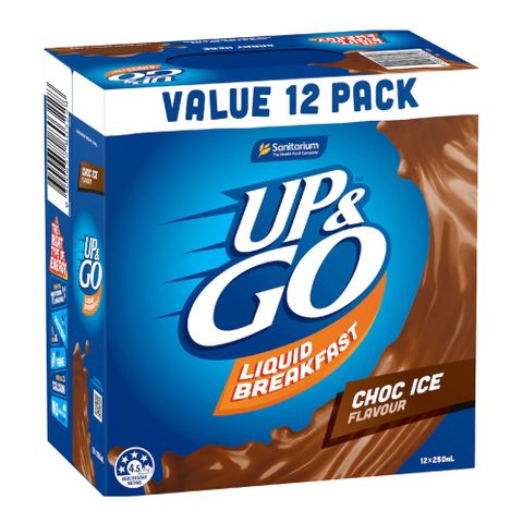 Sanitarium Liquid Breakfast Choc Ice 250ml 12 Pack Carton