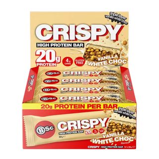Body Science Crispy Protein Bar Vanilla White Chocolate 60g 12 Pack