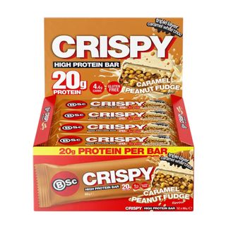 Body Science Crispy Protein Bar Caramel Peanut 60g 12 Pack
