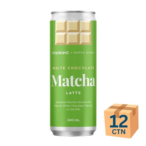 Tropeaka  White Choc Matcha Latte 240ml 12 Pack