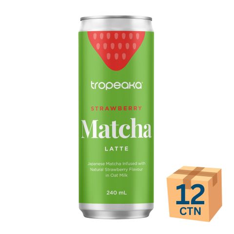 Tropeaka  Strawberry Matcha Latte 240ml 12 Pack