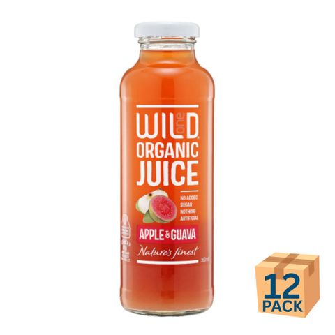 Wild1 Organic Juice Apple & Guava 360ml 12 Pack Carton