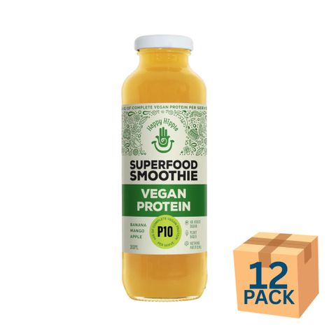 Happy Hippie Juice Smoothie Vegan Protein 360ml 12 Pack Carton