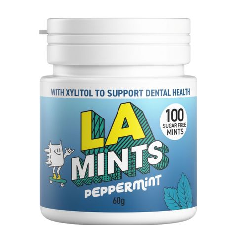 LA Sugar Free Peppermint Mints Bottle 60g 6 Pack Carton
