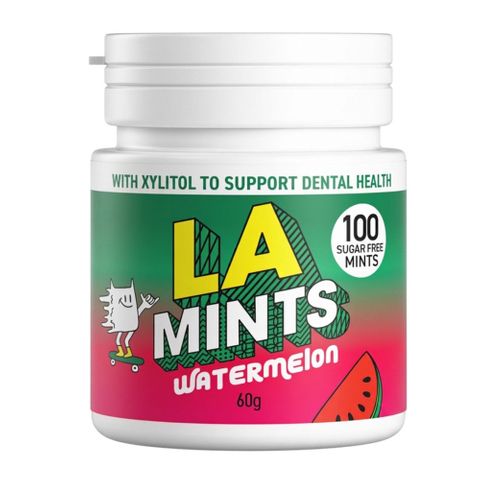 LA Sugar Free Watermelon Mints Bottle 60g 6 Pack Carton