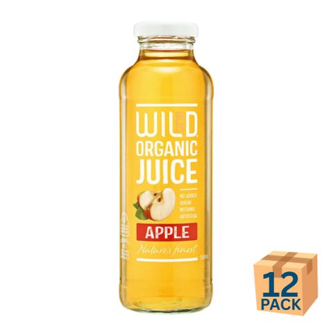 Wild1 Organic Juice Apple 360ml 12 Pack Carton
