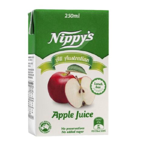 Nippys Juice Box Apple Unsweetened 250ml 24 Pack Carton