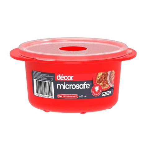 Decor Microsafe Round 800ml 4 Pack Carton