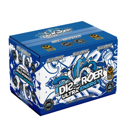 Faction Labs Disorder Ultra Energy Blue Frost 500ml 12 Pack Carton