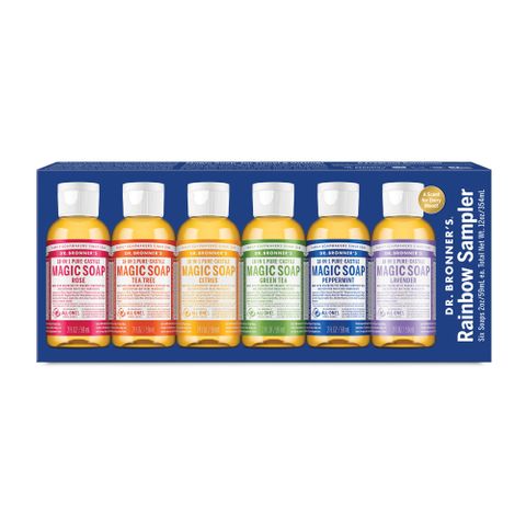 Dr Bronners Rainbow Sampler - 6 x 59ml
