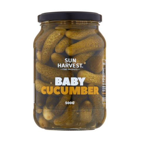 Sun Harvest Baby Cucumbers 500g 6 Pack Carton