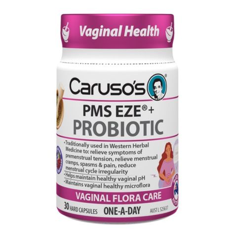 Carusos Natural Health Probiotic PMS Eze 30 Capsules