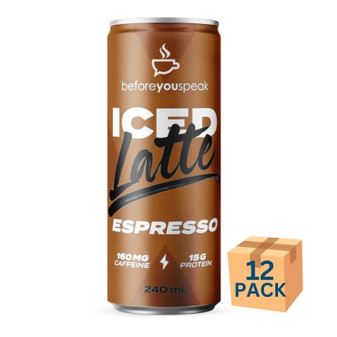 BeforeYouSpeak Protein Iced Latte Expresso 240ml 12 Pack