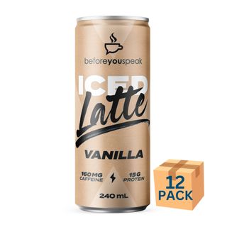 BeforeYouSpeak Protein Iced Latte Vanilla 240ml 12 Pack