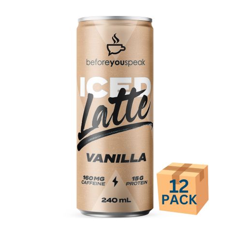 BeforeYouSpeak Protein Iced Latte Vanilla 240ml 12 Pack