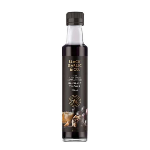 Black Garlic & Co Aged Black Garlic & Jarrah Honey Balsamic Vinegar 250ml