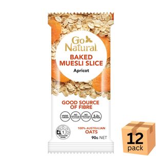 [] Go Natural Baked Muesli Slice Apricot 90g 12 Pack (Refrigerated)