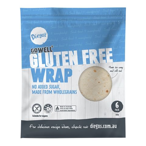 Diegos Gowell Gluten Free Wrap 6 Pack - 360g