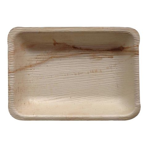 EcoSouLife Palm Rectangle Plate (25x15cm) 5PC - Natural